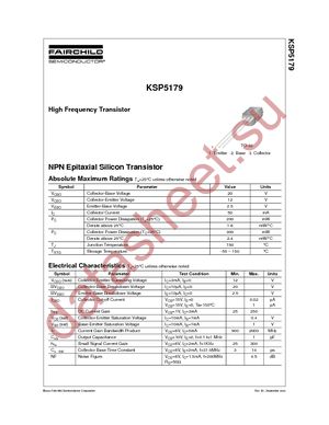 KSP5179TA datasheet  
